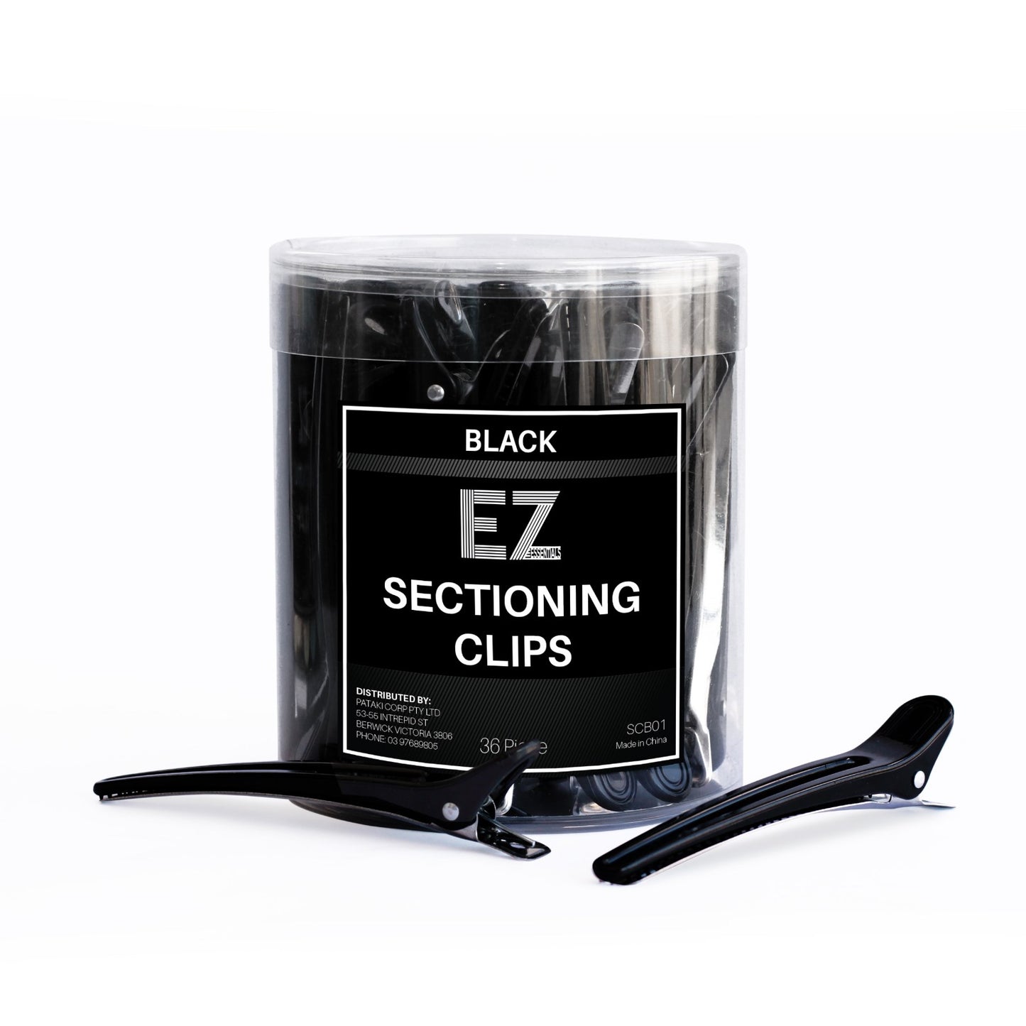 EZ Essentials Sectioning Clips Black 36 piece