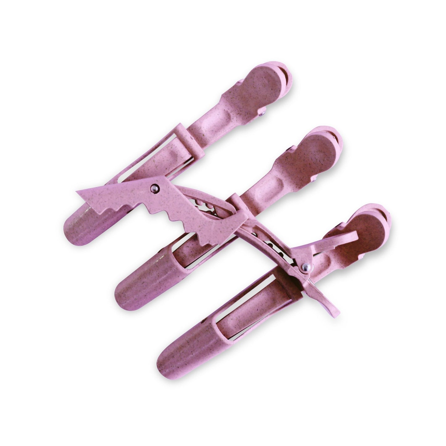 EZ Essentials Wheat Fibre Crocodile Clips 4 Pack Pink