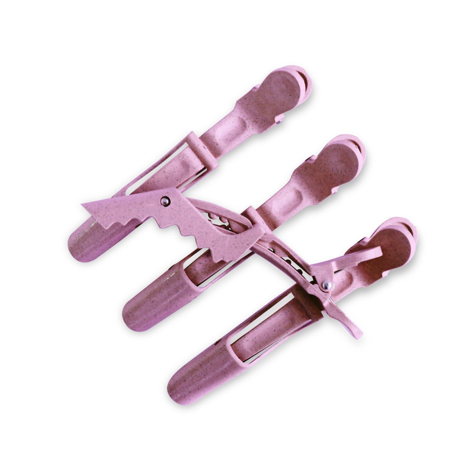 EZ Essentials Wheat Fibre Crocodile Clips 4 Pack Pink